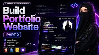 Make Your Portfolio Look Professional!  HTML, CSS &amp; JS Tutorial (Part 2)