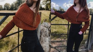 Crochet Sweater Wrap Scarf | Beginner Friendly