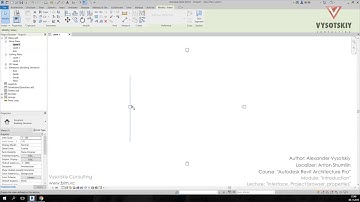 [Autodesk Revit Architecture Pro] Interface. Project Browser, properties