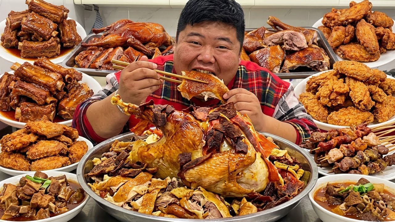 【烤火鸡】猴哥300元买了一只火鸡，火焰炙烤整整3小时！和朋友两个人直接吃爽了！【胖猴仔】 - YouTube