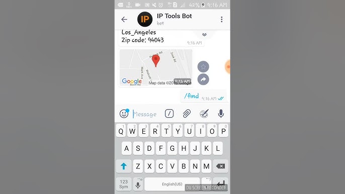 Telegram bot for IP Geolocation