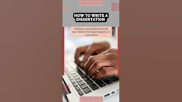 How to Write a Dissertation Methods #writers #dissertation #chapter #design #makemoneyonline #mind