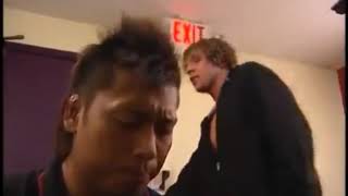 Jon Moxley confronts Shingo.