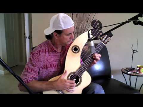 Andy Wahlberg plays 11 string harp requinto built by Mike Brittain