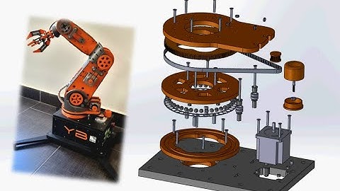 Assembly Axis 1 of 3D printed robot arm of 6 dof