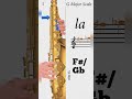 G MAJOR SCALE ON SAXOPHONE