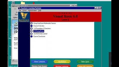 Keystone Learning: Visual Basic 6 Level 3 Chapter 2 Quiz