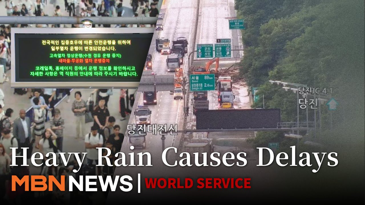 Heavy Rain Causes Massive Train Delays and Road Blockages - YouTube