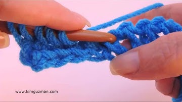 Tunisian Crochet: Twisted Simple Stitch (Left Handed)