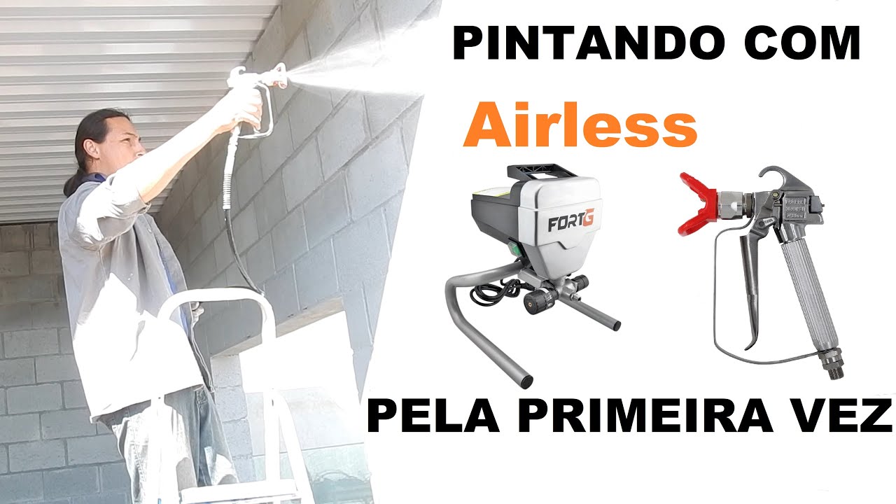 Pintando a oficina com a máquina Airless pela primeira vez