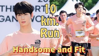 Cha EunWoo Handsome and Fit: 10 kilometer Run