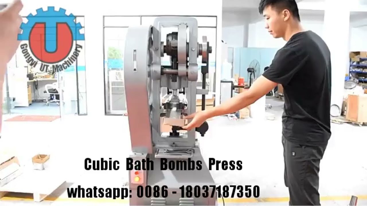 Full automatic cubic tablet bath bombs press machine Gongyi UT Machinery