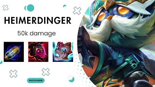 Heimerdinger - Burn build vs tanks (S20 rank gameplay) #wildrift 