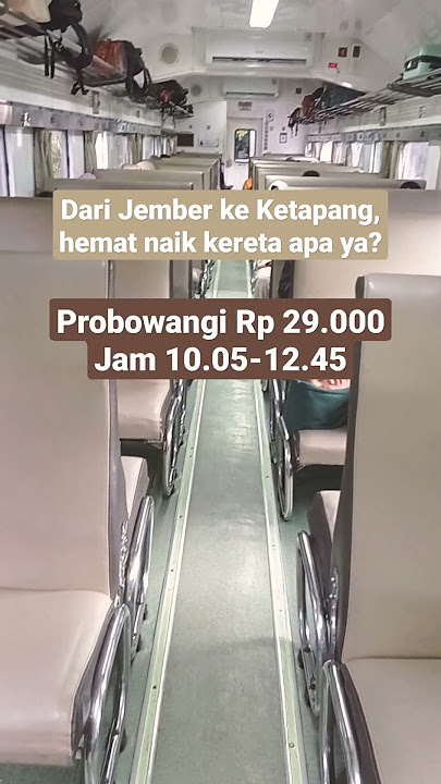 Tiket kereta hemat Jember - Ketapang (Banyuwangi) mulai 8ribuan, beli di app KAI. #keretaapi #kai