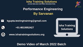 Performance Engineering(WKND) Demo Video 19th March 2022.