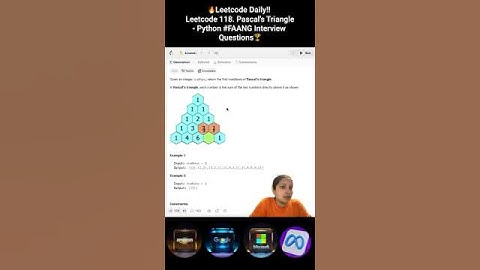 🔥Leetcode Daily!! Leetcode 118. Pascal