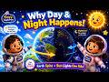 Why Does Day and Night Happen? 🌍☀️ | Fun Space Science for Kids | Tinyy Explorers