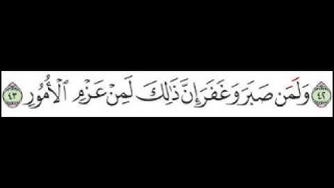 سورة الشورى الآية 43