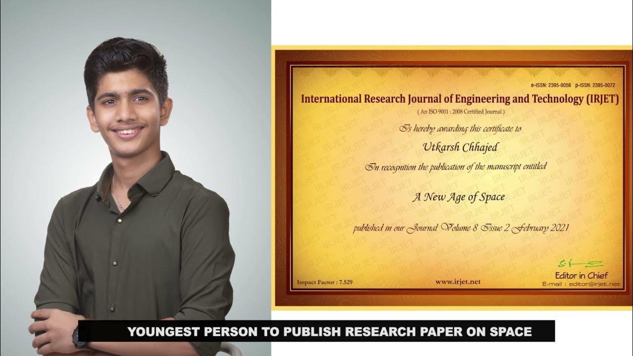 youngest person to publish research paper