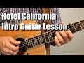 Hotel california introduction guitar lesson tutorial