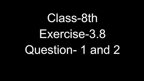 Square and Square Roots Exercise 3.8 Questions 1 & 2 VIVA EDUCATION