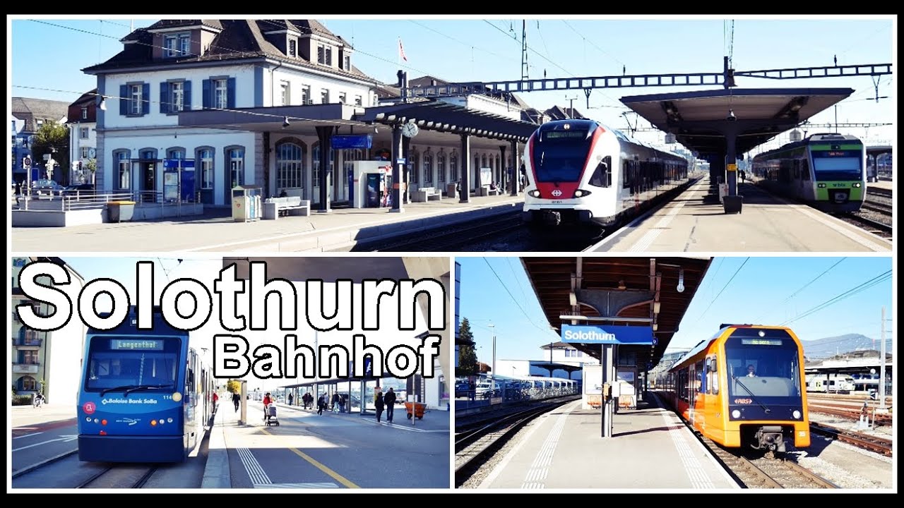 Solothurn Railways Station, Switzerland / Zugverkehr am Bahnhof Solothurn, Schweiz 2019