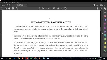 PENDO BAKERY MANAGEMENT SYSTEM (KCSE 2024 PROJECT QUESTION PAPAER)