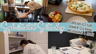 SOPHISTICATED SATURDAY RESET // Breakfast for Dinner, Baby Clothes Declutter & Getting Back Into It!