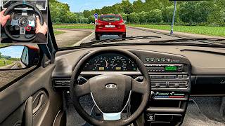 ВАЗ Лада 2114 V16 | City Car Driving [Steering Wheel Gameplay] screenshot 5