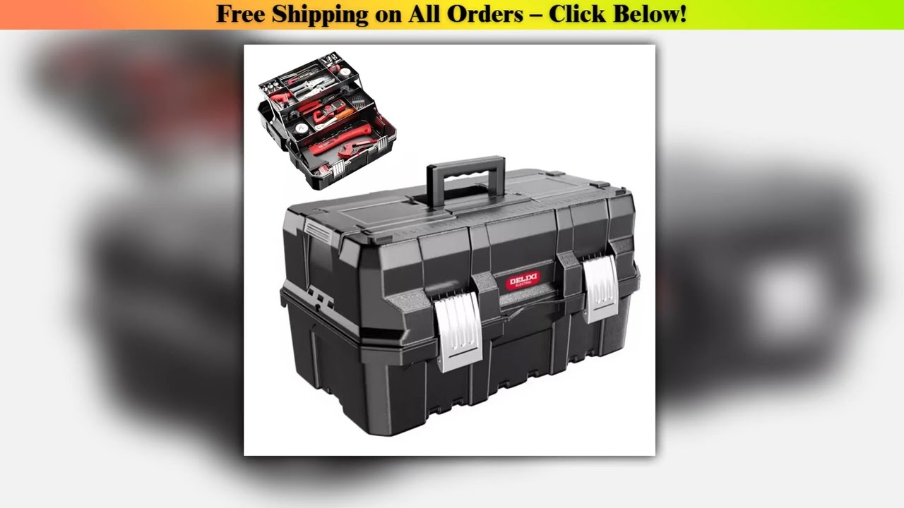 Industrial Tool Box Professional Tool Chest Impact Resistant Tool Box Garage Storage Cabinet for