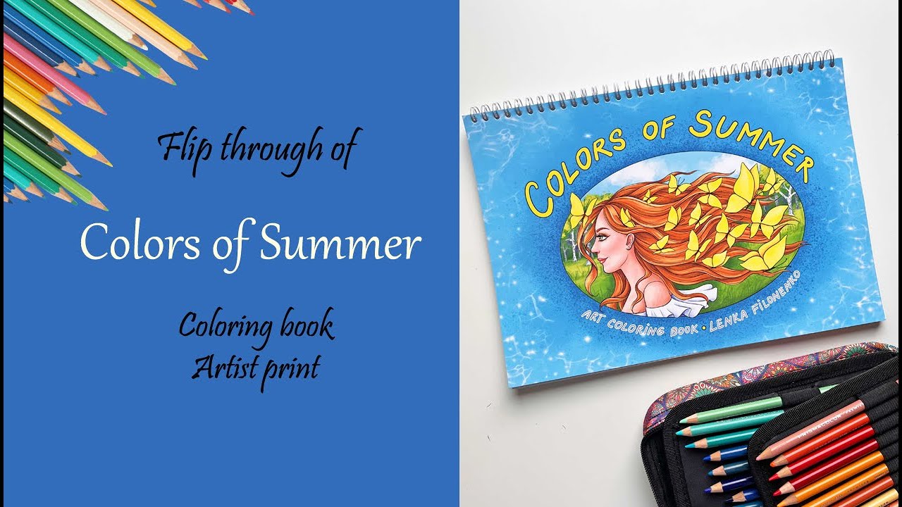 Flip through of coloring book: COLORS OF SUMMER