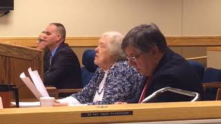 Pat Savage, of Stambaugh Appliance, makes victim impact statement