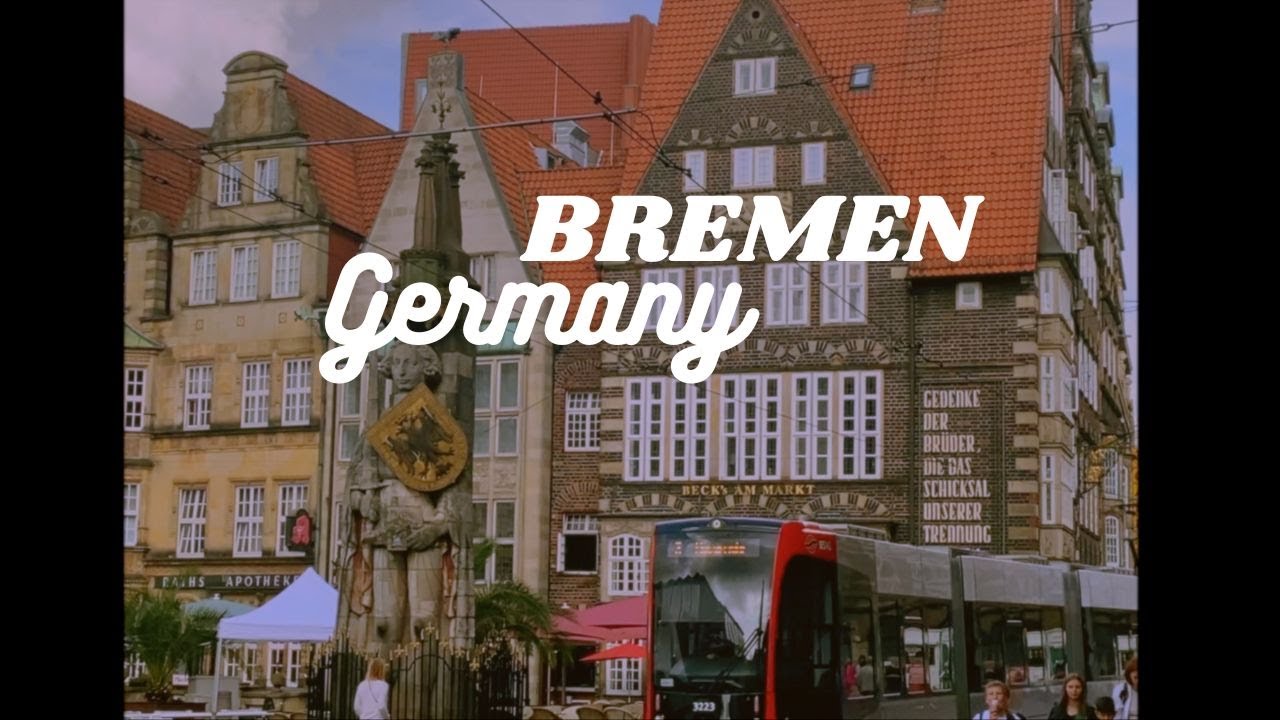 sehari di Bremen, Jerman: pasar pagi, kuliner, kota tua - YouTube