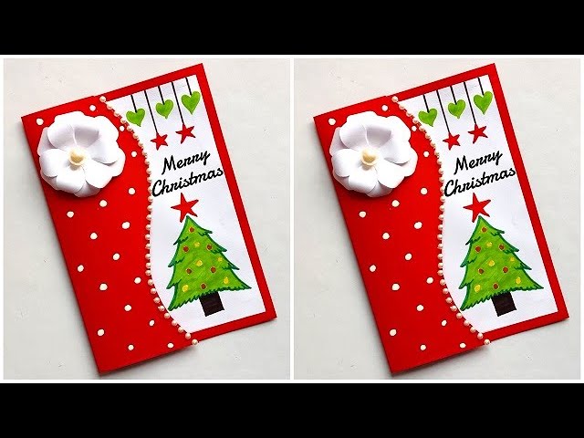 Christmas card making ideas 2022 / Christmas greeting card ideas / How to  make christmas card easy 