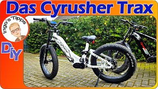 Cyrusher Trax E-Bike, Aufbau Fahren erster Eindruck Tuning-Anleitung auf 750W u. 45km/h | IngosTipps