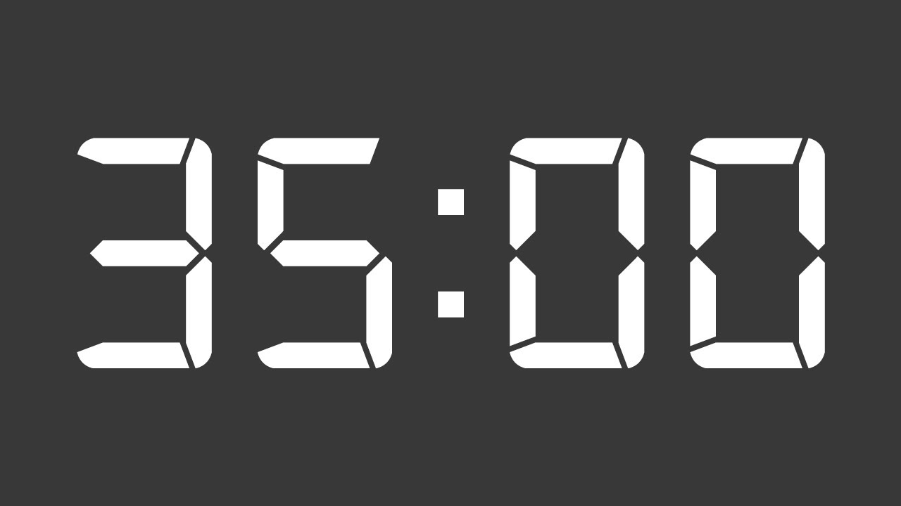 35 Minute Countdown Timer | No Music | Focus Timer - YouTube