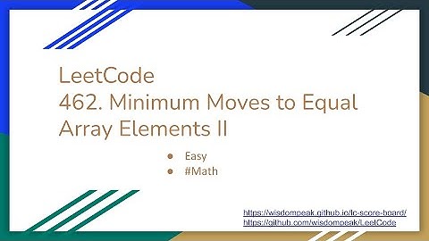 【每日一题】LeetCode 462. Minimum Moves to Equal Array Elements II