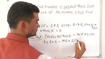 the hcf of two numbers is 145 and their lcm is 2175 if one number is 725 find the other