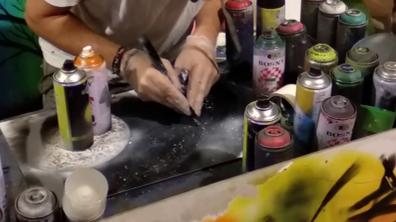 Amazing spray paint art global villagedubai YouTube