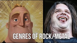 Rock/Metal Genres you Listen - Mr. Incredible Canny