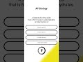 AP Biology Quiz in 20s | QOTD #001 (AP Bio) ’25 #shorts #quiz