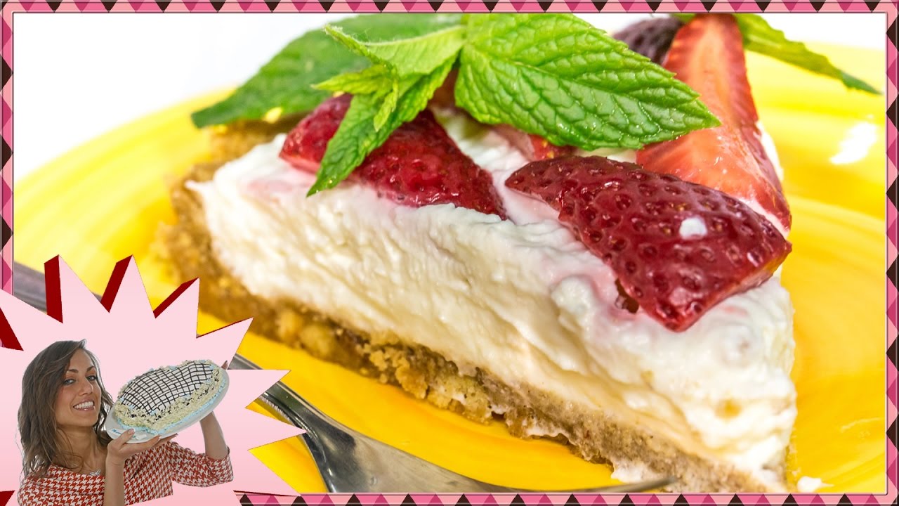 Crostata Panna E Fragole Senza Forno E Senza Cottura Youtube