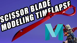 SCISSOR BLADES MODELING TIME LAPSE MAYA
