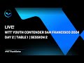 LIVE! | T1 | Day 2 | WTT Youth Contender San Francisco 2024 | Session 2