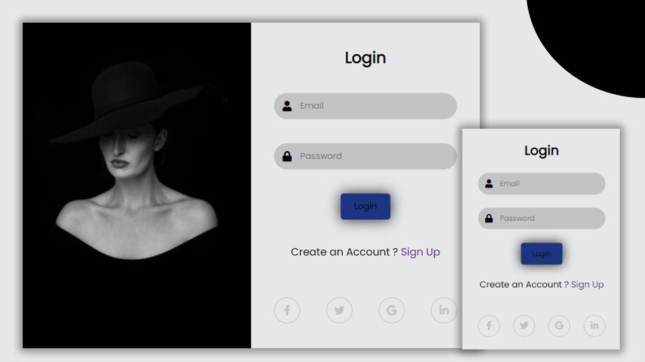 How to create a responsive login form using HTML and CSS only - YouTube
