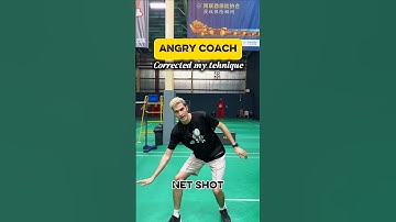 Angry coach corrected my net shot! Take the shuttle early! #badminton #badmintoncoach #tutorial