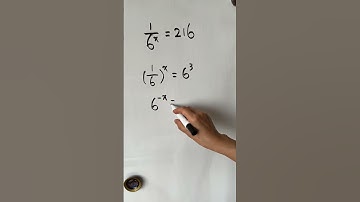1/6^x=216 #maths #mathematics #math