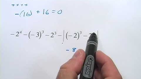 Powers of Negative Numbers