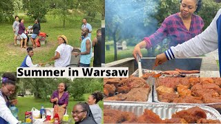 LIVING IN POLAND| How I Spend My  Summer In Warsaw, Bbq Party, Polish Online Class| Warsaw Vlog🇵🇱