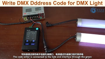 How to write DMX address code for DMX led pixel tube light with DMX address writer